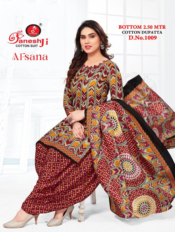 Afsana Vol 1 By Ganeshji Printed Cotton Dress Material catalog